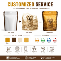 Sacs d'emballage en plastique personnalisables de qualité alimentaire, étanches à l'humidité, en PET/VMPET/PE, avec fermeture éclair, impression en héliogravure, fenêtre transparente, 9 couleurs pour