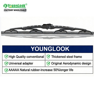 ใบปัดน้ำฝนยางธรรมชาติรุ่น YOUNGLOOK YL-505 2026 รุ่นปรับปรุงใหม่ สำหรับรถยนต์ VW Golf 7 โครงชุบสังกะสี <span class=keywords><strong>ขอบ</strong></span>เคลือบกราไฟต์ ขนาด 12-28 นิ้ว - Product Image 4