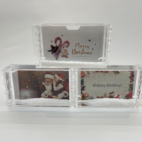 2026 Mini cadre photo effet neige pour film Instax Mini, cadre photo fin en acrylique, bloc photo liquide, cadre photo romantique et charmant