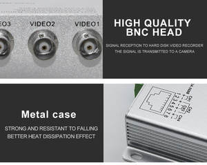 Cable coaxial de par trenzado de 5MP, transmisor de <span class=keywords><strong>Balun</strong></span> de vídeo de 4/8 canales, accesorio de Metal para Monitoreo Pasivo AHD/CVI/TVI - Product Image 5