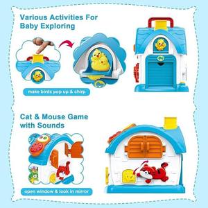 Jouet éducatif Montessori Maison musicale bilingue - Jouet interactif parent-enfant pour bébés et enfants avec miroir et apprentissage phonétique - Product Image 4