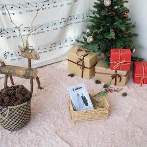 Fabrika Toptan Satış Dikdörtgen Tasarım Sümbül Orta Boy Hasır Saplı Sepet - Product Image 5