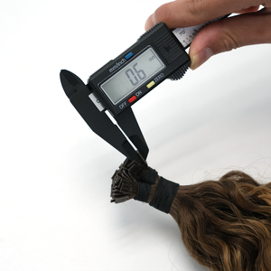 Extensiones de Cabello <span class=keywords><strong>Rizado</strong></span> Indio Natural con Punta Plana, Venta al por Mayor para Salones, Alta Calidad, Muchos Colores Disponibles, Cabello con Punta Plana de Doble Trama - Product Image 6