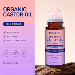 Aceite de Ricino Orgánico de Marca Privada para el Cuidado Corporal, Repara la Piel Áspera, Promueve la Salud del Cuero Cabelludo, con Rodillo de Rosa - Product Image 3