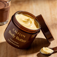 Beurre corporel au beurre de cacao CALFLYN, ingrédient naturel de cacao, hydratation intense, nourrissant pour le corps, texture crémeuse riche, soin quotidien de la peau