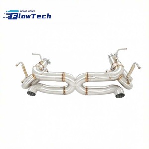 Sistema de Escape con Válvulas de Acero Inoxidable 304 con Tubo en X y Silenciador para Ferrari 458 Italia 4.5L V8 - Product Image 4