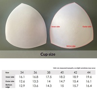 Coussinets de soutien-gorge triangulaires épaissis en éponge massante, inserts pour bonnets de bain, doux, respirants et confortables, pour lingerie