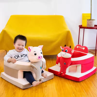 Siège de soutien pour bébé au design éléphant mignon, canapé/chaise, peluche douce en forme d'animal, chaise d'apprentissage pour bébé