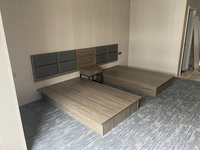 Cadre de lit King Size avec rangement, tête de lit personnalisée de haute qualité, ensemble de lit Queen Size pour hôtel