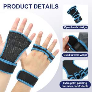 Gants d'entraînement <span class=keywords><strong>de</strong></span> <span class=keywords><strong>sport</strong></span> en croix pour fermeture velcro rembourrage en silicone imperméable soutien-poignet sans callosités pour entraînement <span class=keywords><strong>de</strong></span> gymnastique pour hommes - Product Image 3