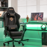 Chaise ergonomique réglable Chaise de jeu Chaise de bureau d'ordinateur de course en cuir à dossier haut bjflamingo