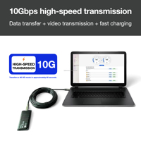 Câble Fibre Optique USB-C AOC Toutes Fonctions Vidéo 8K Données 10 Gbit/s PD 100W Longue Portée Type C pour Imagerie Médicale Affichage LED VR