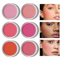 Crème de fard à joues mate personnalisée pour les lèvres et les joues avec couleur naturelle, tenue durable et confortable, formule crème à poudre