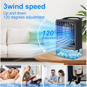 Mini Portable Air Conditioner for Home Bedroom Air Cooler with 3 Speeds,Adjustable Mist,Rotation,LED <b>Lights</b> - Product Image 4