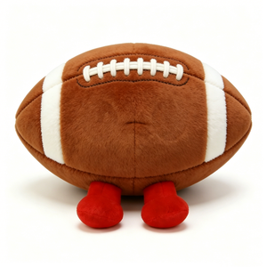 Custom Football Keychain <b>Plush</b> Cute Football Character Design Super Soft Fabric with Mesh Lining Unisex Halloween Accessory - Product Image 5