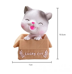 Figurine de chat porte-bonheur en résine pour voiture, décoration de console centrale, fabriquée en Chine - Product Image 6
