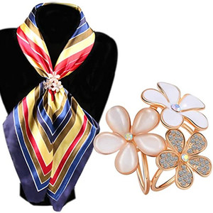 Anneaux de Foulard pour Femmes Tendance, Boucles à Strass et Fausses Perles - Product Image 6