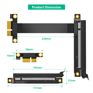 Cable de Extensión Flexible de Alta Velocidad PCI-e 3.0 1X a 16X, Compatible con Chasis 1U 2U, en Stock, Extensión PCI-e PCI 3.0 1X a 16X - Product Image 3