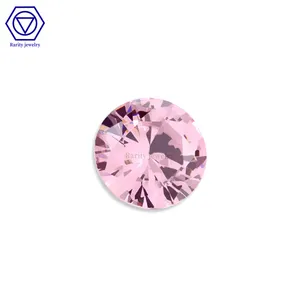 稀有高品质宝石玻璃石圆形多种尺寸水晶粉色珠宝玻璃石