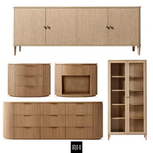 RHMAKER rh Furniture Factory North American solid wood King <b>Bed</b> Room Set One-stop Whole <b>House</b> Design Custom rh Home Furniture - Product Image 4