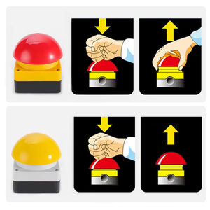 Interrupteur à pédale à dôme en forme de champignon, bouton-poussoir momentané, interrupteur de réinitialisation, bouton de réponse, 48V 600A, couleurs rouge/noir/jaune - Product Image 4