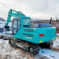 Machinerie de terrassement SWE155F, excavatrice de 14,7 tonnes, 0,61 m³ pour travaux de terrassement de moyenne envergure