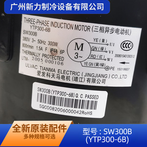 Moteur asynchrone triphasé Ulvac Tianma YTP300 6B 380V 300W 800 tr/min à montage sur bride, protection thermique - Product Image 3