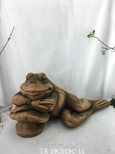 カエル装飾セラミック像漫画動物彫刻金型庭の樹脂花モデルクラフト置物アートテーマ - Product Image 5