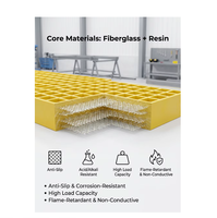 Plateforme de passage en fibre de verre ignifuge, non conductrice, légère, haute résistance, pour ateliers industriels