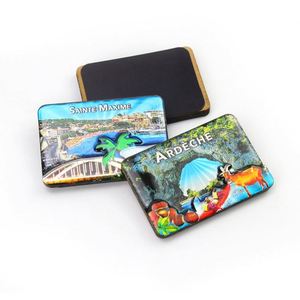 High Quality Print Mdf Picture Souvenir Tourist Custom Two Three Layers 3D Wooden Epoxy <b>Fridge</b> Magnet - Product Image 5