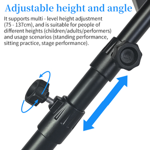 Support de partition réglable en hauteur, grand format, <span class=keywords><strong>pour</strong></span> guitare et <span class=keywords><strong>violon</strong></span>, avec loupe intégrée, accessoire de support de partition non perforé - Product Image 5