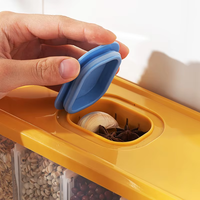 Grands récipients hermétiques pour le stockage des aliments Distributeur mural de riz de cuisine en plastique Distributeurs d'aliments secs pour le stockage des céréales