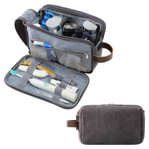 <b>Toiletry</b> <b>Bag</b> <b>for</b> <b>Men</b> Women Water-resistant Shaving <b>Bag</b> <b>for</b> <b>Toiletries</b> Accessories Canvas Travel <b>Toiletry</b> Organizer Dopp Kit - Product Image 1