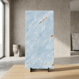 Borial Aqua Glossy Marble Porcelain Tiles 600x1200mm Premium Floor Wall Tiles For Villa Hotel Bathroom - Product Image 3