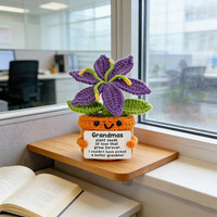 Nouvelle création artisanale AYOYO : Lys en crochet style Art Déco en pot – Cadeau émotionnel et créatif pour anniversaire, petit objet décoratif