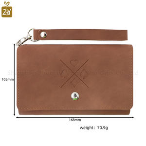 RTS موضة بو الجلود بطابقين بطاقات التارو شعار منقوش السفر الألعاب لعبة البوكر رقاقة مربع سطح السفينة المحمولة - Product Image 6