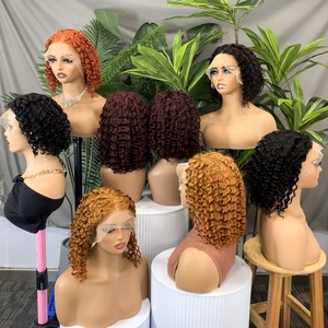 FH Deep Wave Human Hair Bob <b>Wigs</b> 13x4 Transparent Lace Frontal Vietnamese Hair <b>Short</b> <b>Wig</b> - Product Image 1