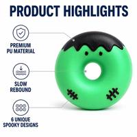 Vente en gros : Jouet anti-stress souple en mousse PU à rebond lent, 10 cm, en forme de donut, citrouille ou chauve-souris, pour Halloween, pour enfants et adultes
