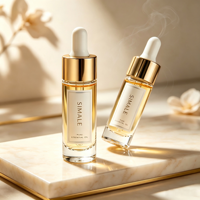 Flacon compte-gouttes en verre transparent personnalisable, rechargeable, vide, pour huiles essentielles, contenant cosmétique pour emballage de sérum et d'huile