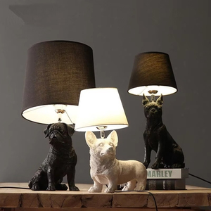 Lámparas de Mesa con Diseño de Cachorros de Perro de Dinamarca, Lámparas de Escritorio Blancas y Negras con Animales, Lámpara de Noche para Dormitorio, Habitación Infantil, Sala de Estar, Decoración del Hogar, Iluminación - Product Image 1
