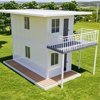 Maison modulaire préfabriquée en verre Appartements et condos Tailles standard 20 pieds et 40 pieds Construction de camps modernes Maisons en conteneur
