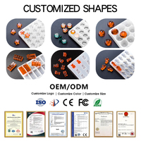 Moules en silicone personnalisés de qualité alimentaire en platine, 3 pièces, en forme d'ours, d'étoile, pour la fabrication de bonbons gélifiés