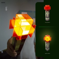Lampe torche en plastique en gros, 4 couleurs, veilleuse LED décorative pour chambre à coucher, lampe de table rechargeable USB, jouet pour enfants