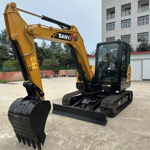 Mini-excavatrice sur chenilles SY55U à vente chaude, d'occasion, 5,5 tonnes, boîte de vitesses PLC, pompe, roulement, garantie moteur d'un an, en stock, remise - Product Image 1