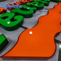 Enseigne LED extérieure avec panneau acrylique, lettres 3D en relief, conception de logo gratuite, enseigne lumineuse pour la publicité des commerces et des bâtiments