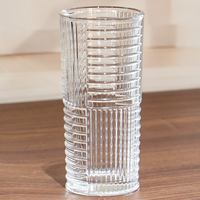 Prix d'usine Ménage Bar Hôtel Logo personnalisé Grande tasse à thé en verre Verres Tasse à eau en verre