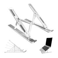 Support portable pliable pour ordinateur portable et tablette, réglable, en alliage d'aluminium, pour utilisation allongée