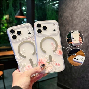 เคสโทรศัพท์ลายดอกไม้หรูหราแบบเลเซอร์ สำหรับ iPhone 11 12 13 14 15 16 17 Pro Max ป้องกันแรงกระแทก - Product Image 4