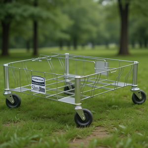 Carrello portaoggetti Rubbermaid Slim Jim in acciaio inox per uso commerciale - Product Image 3