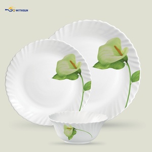 Ensemble de vaisselle en verre opale Tulip Elegance, vaisselle en verre blanc à bords incurvés, ensemble de dîner pour 6 personnes, ensemble de dîner <span class=keywords><strong>Arcopal</strong></span> - Product Image 2